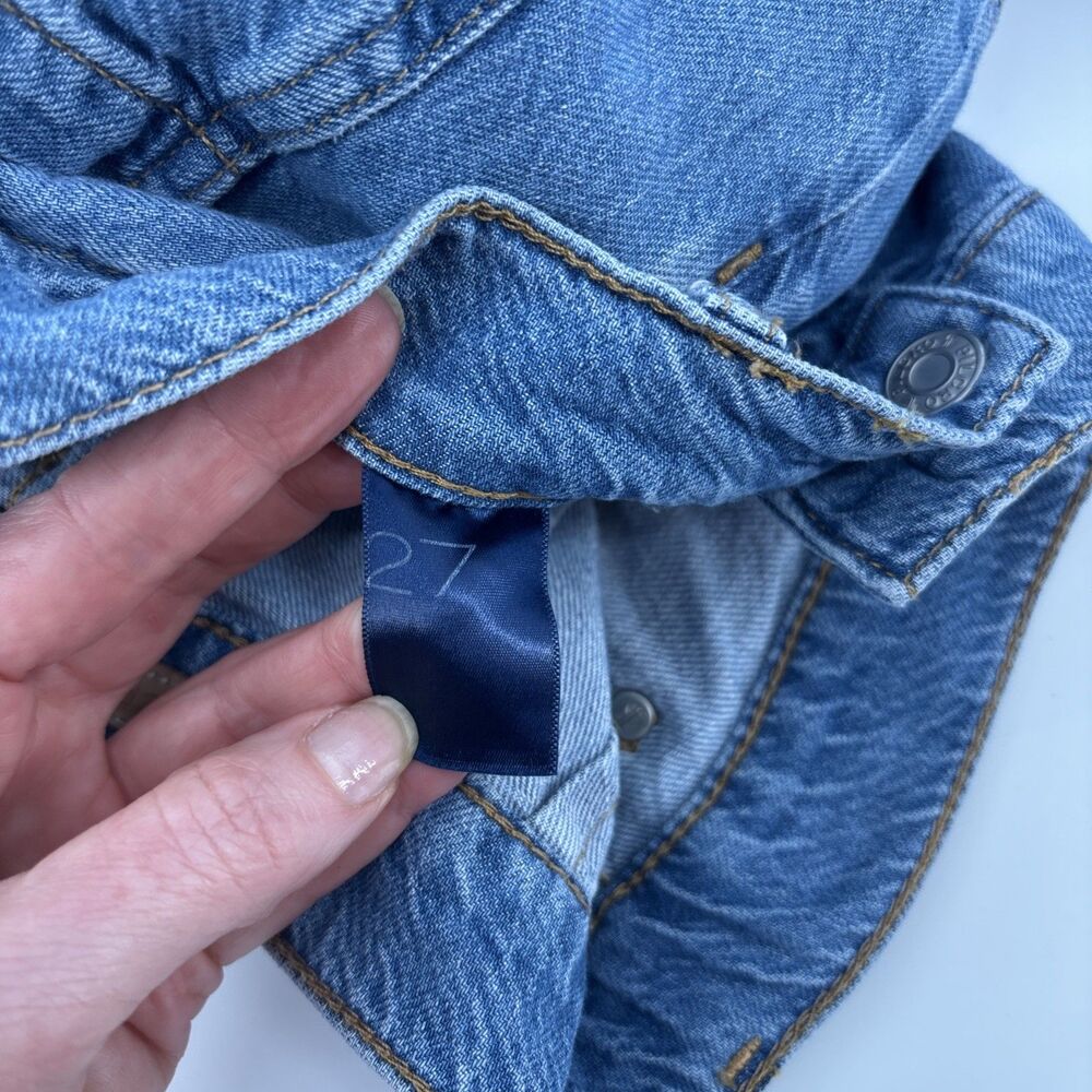 Pilcro Anthropologie Jane Women's Wide Leg Denim Jeans Welt Pocket 27/6 - Picture 5 of 6